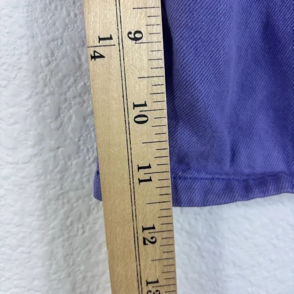 Vintage Unionbay Womens Long Shorts 9/10 24 Purple Denim 90s Bermuda Jorts Baggy